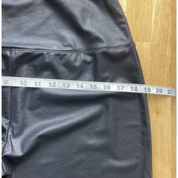 Rachel Zoe Solid Black Tummy Control Seamed Ponte Leggings XL Sexy Sleek Biker - Picture 11 of 12